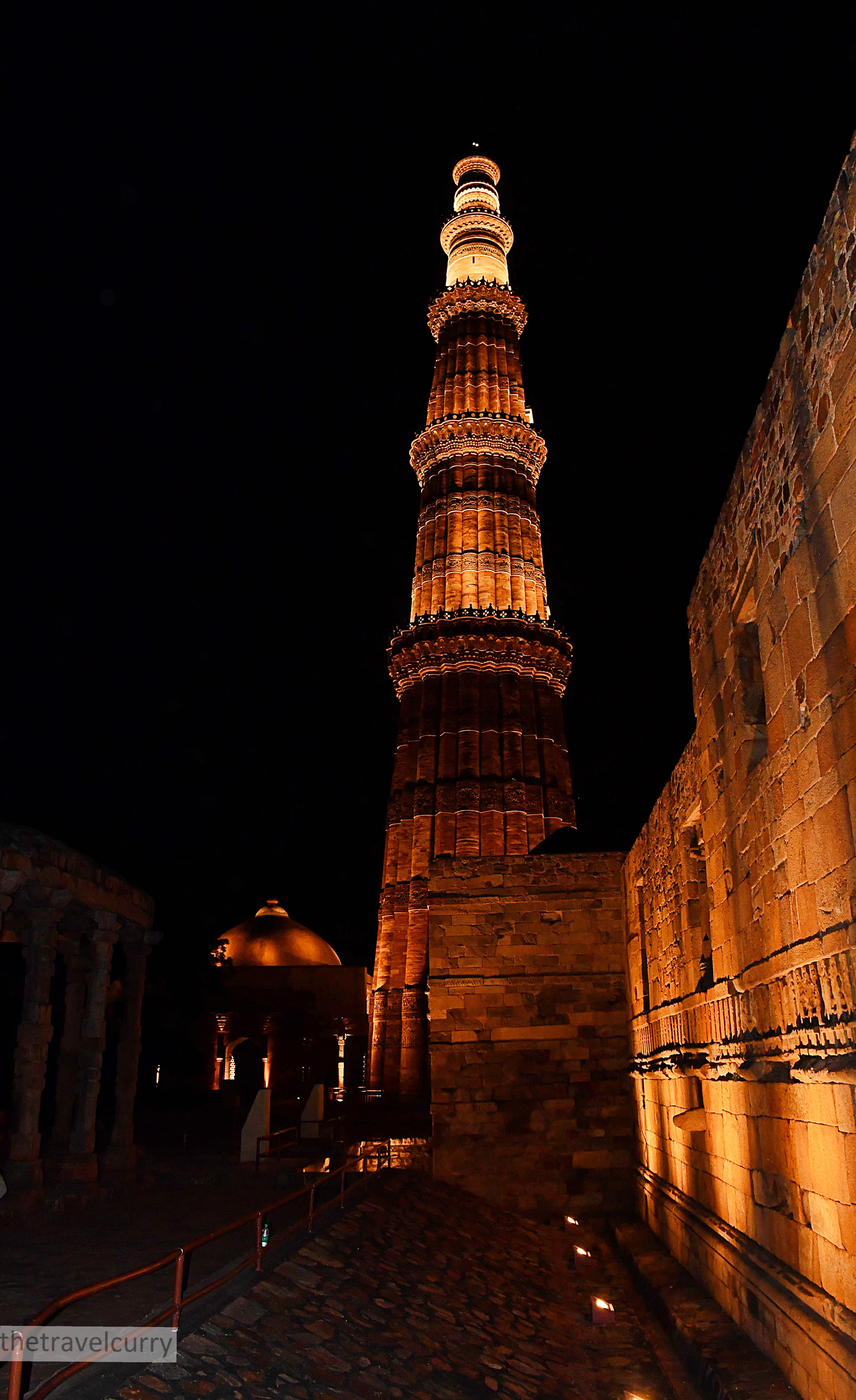 Qutub Minar At Night View Qutub Minar At Night View