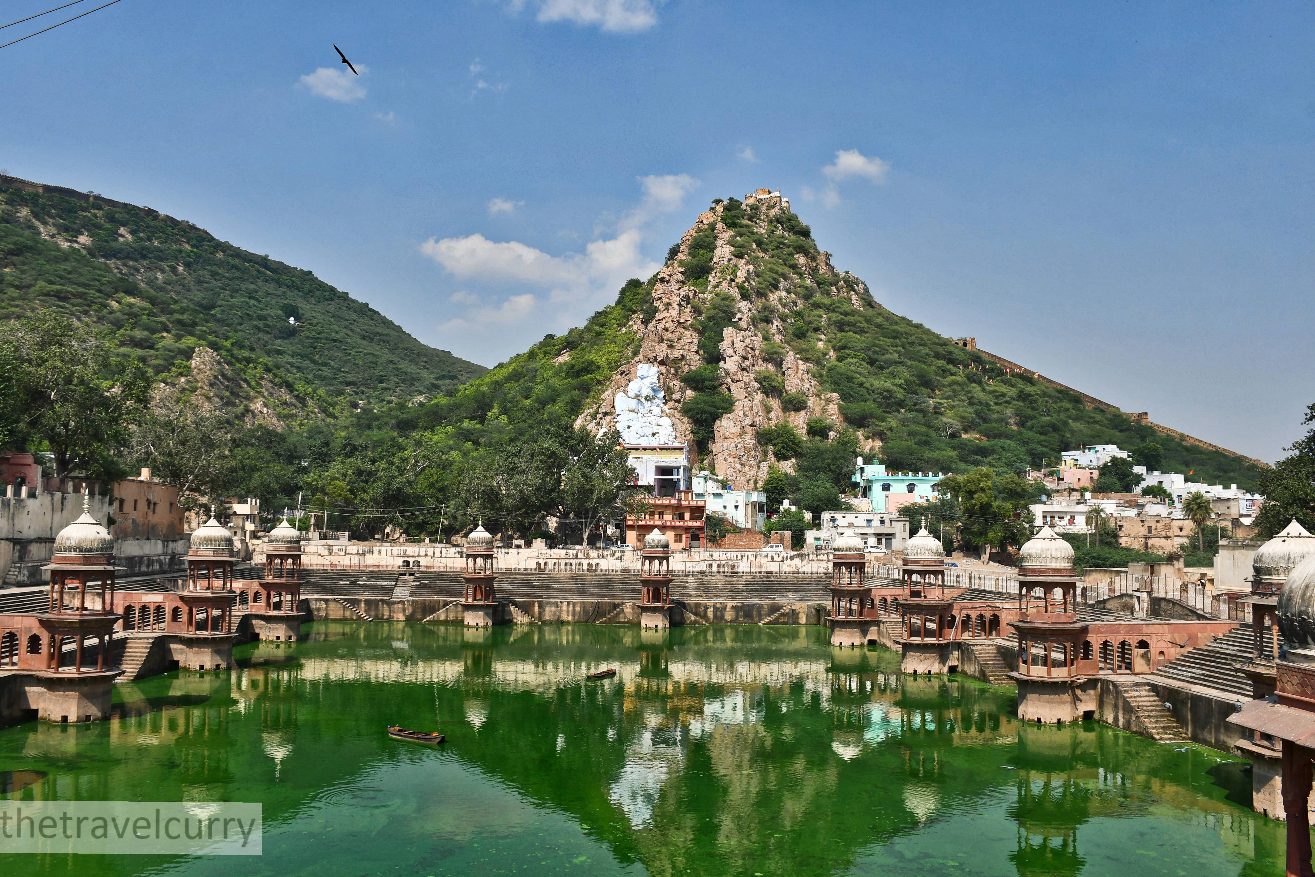 View of the green lake from moosi maharani chhatri