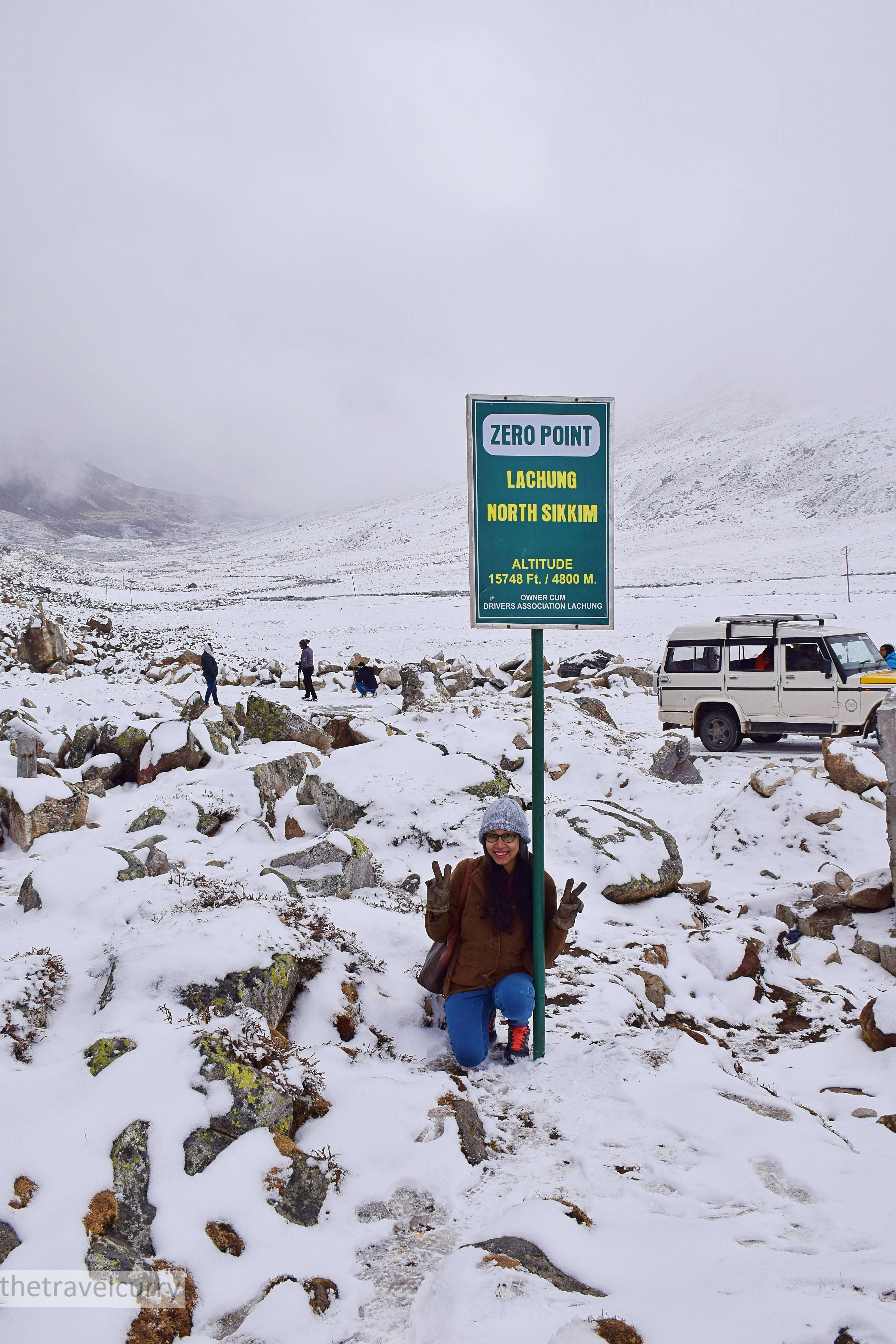 All smiles at Zero Point Sikkim