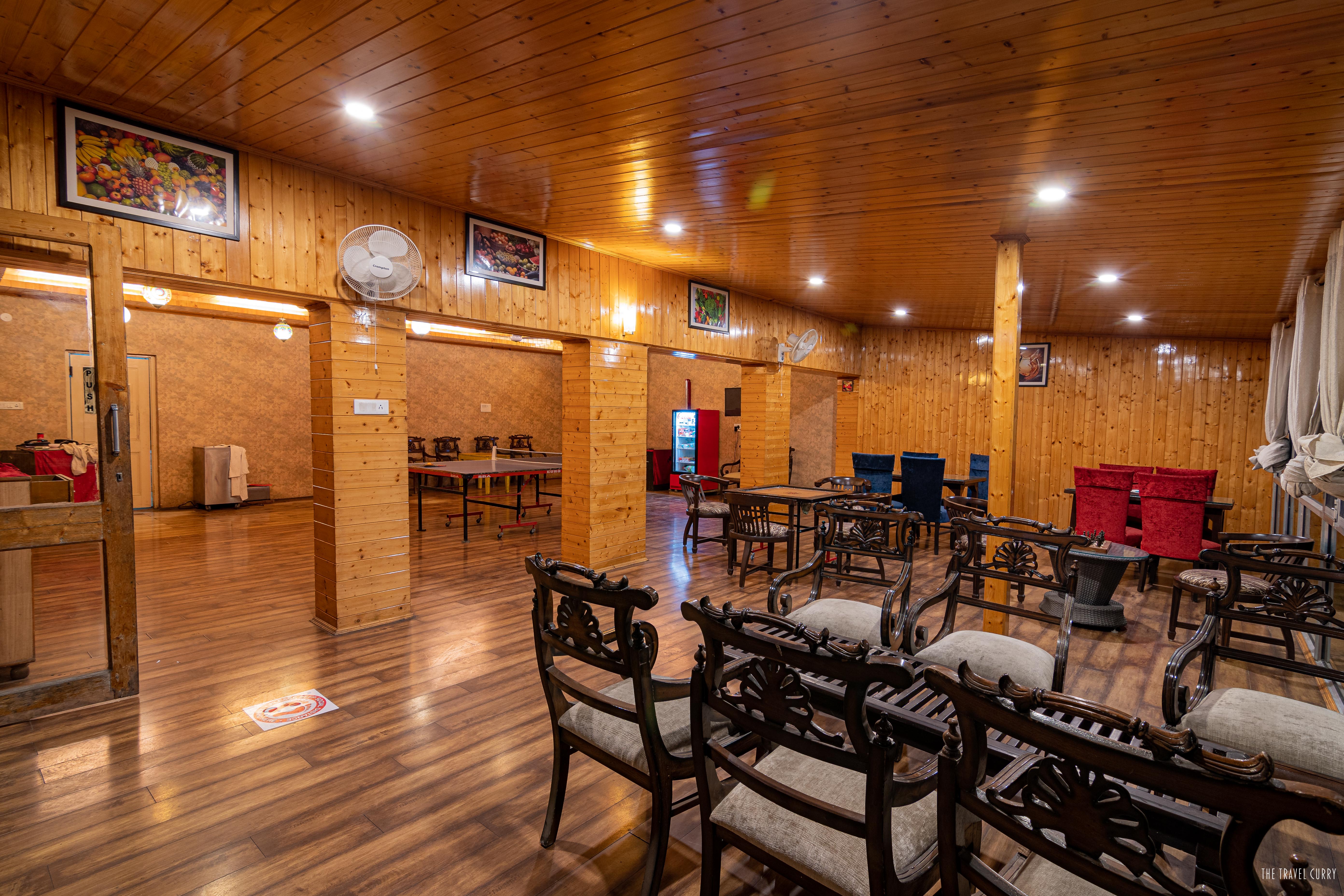 Indoor activity room at Maple Resort Chail
