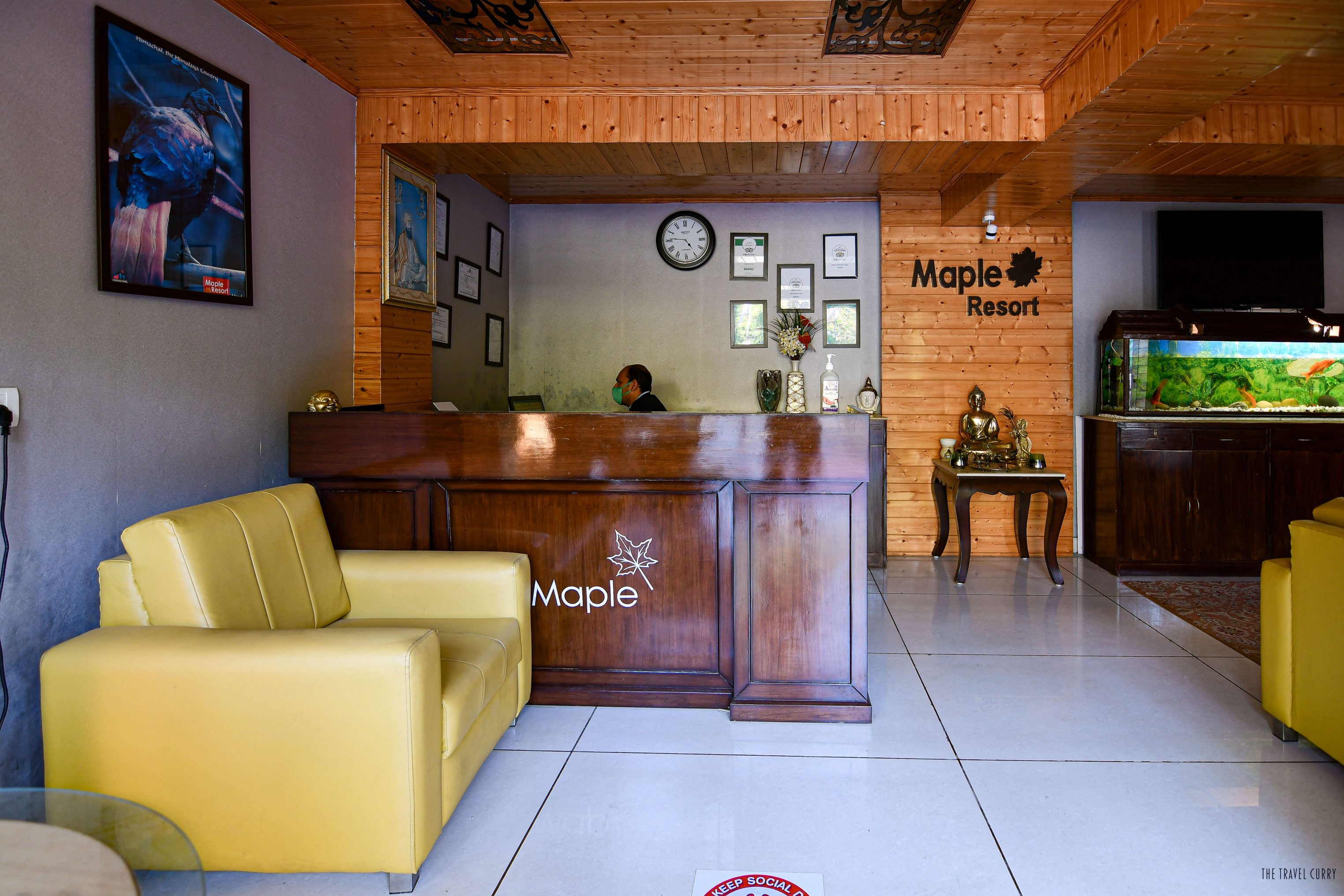 reception desk of resort