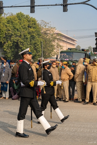 Officers Leading Indian Navy Contingent