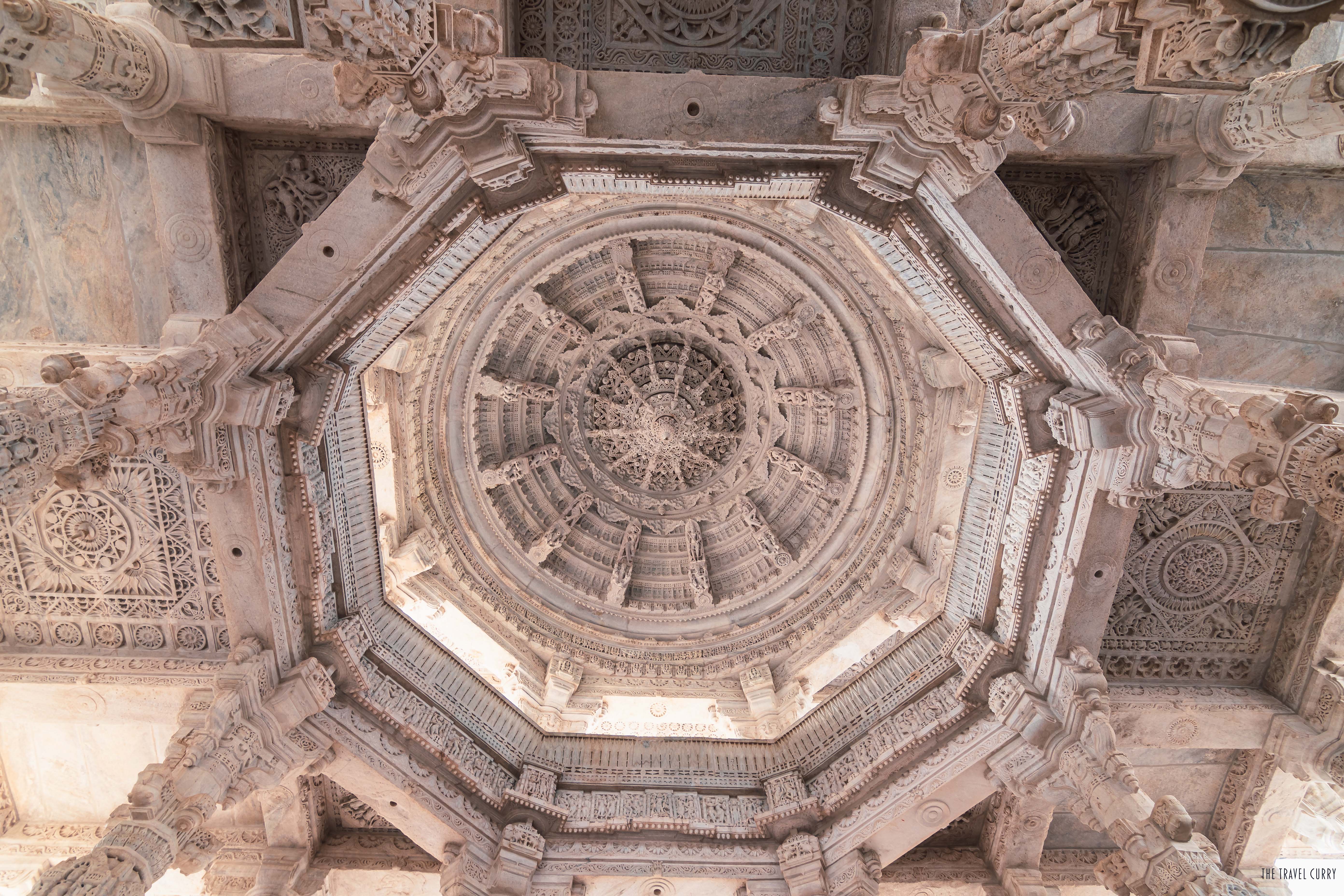 Ranakpur temple carved ceiling