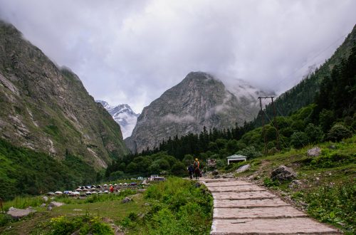 The scenic entrance to Ghangharia village
