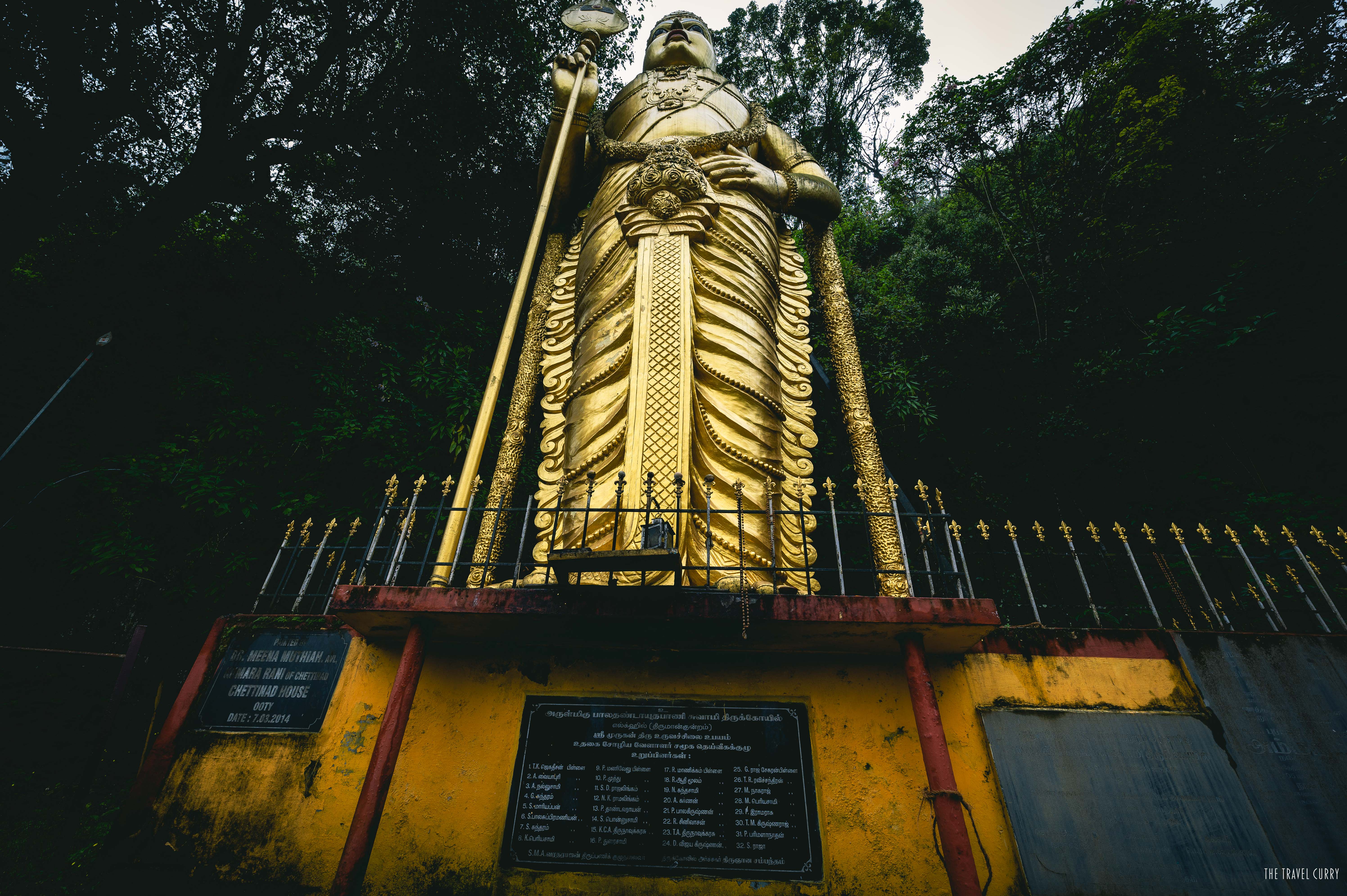 The Murugan statue in the Elk Hill Temple Ooty