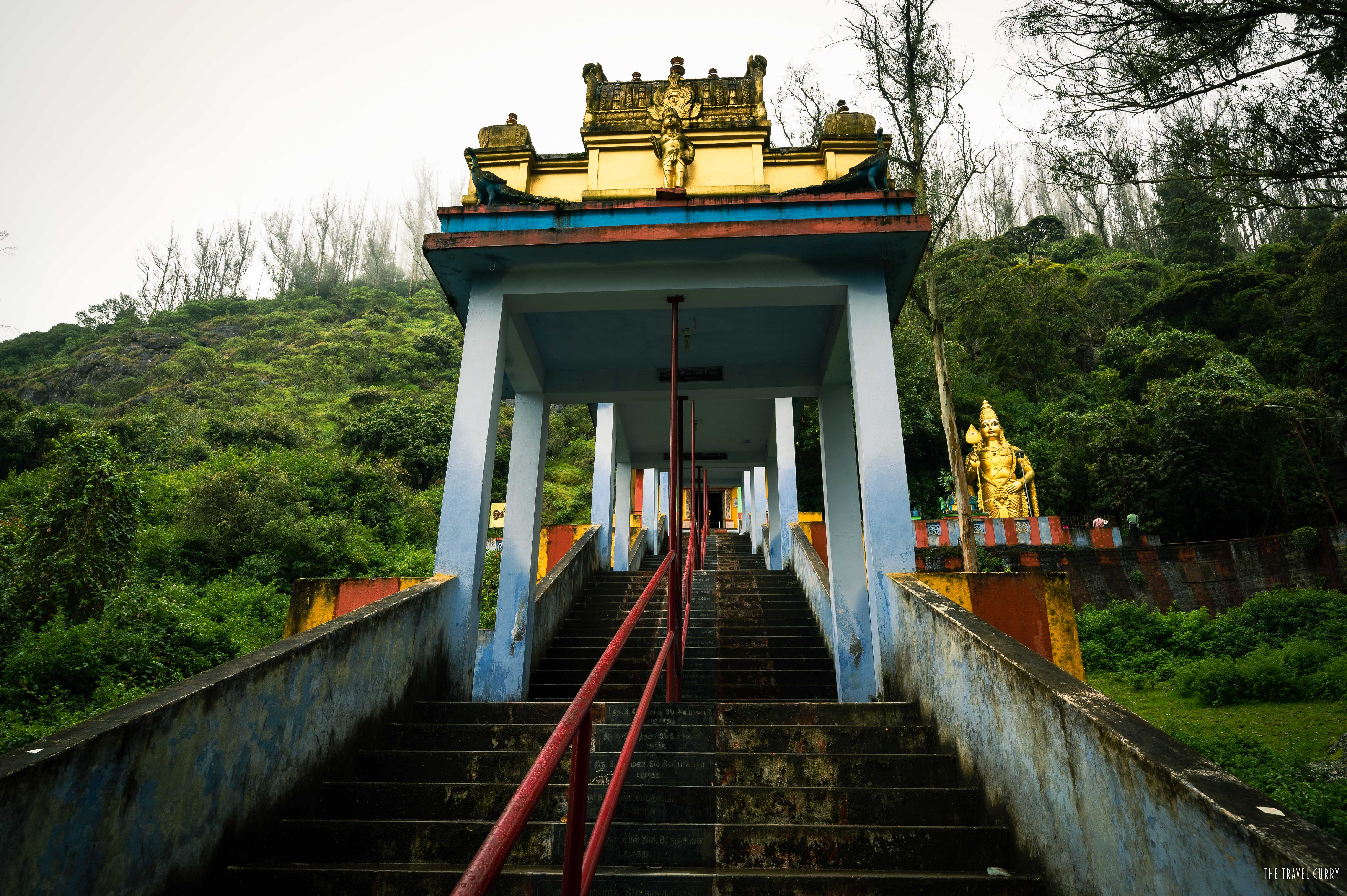 300 steps leading to the Murugan Temple entrance