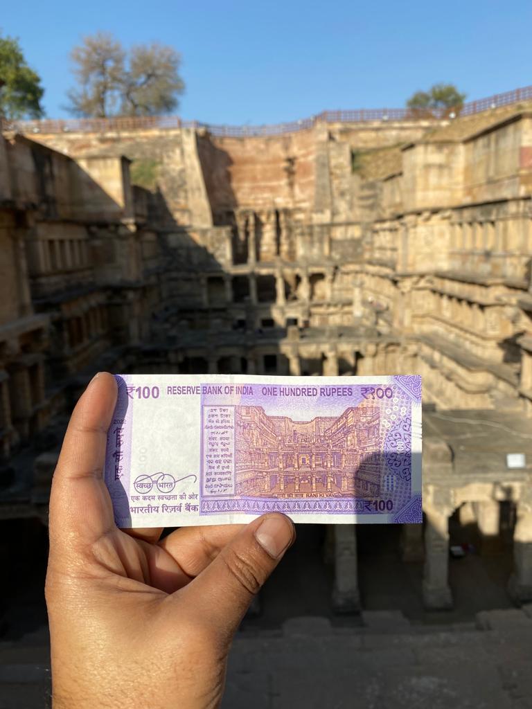 Rani ki vav stepwell of Gujarat on new 100 Rupees currency