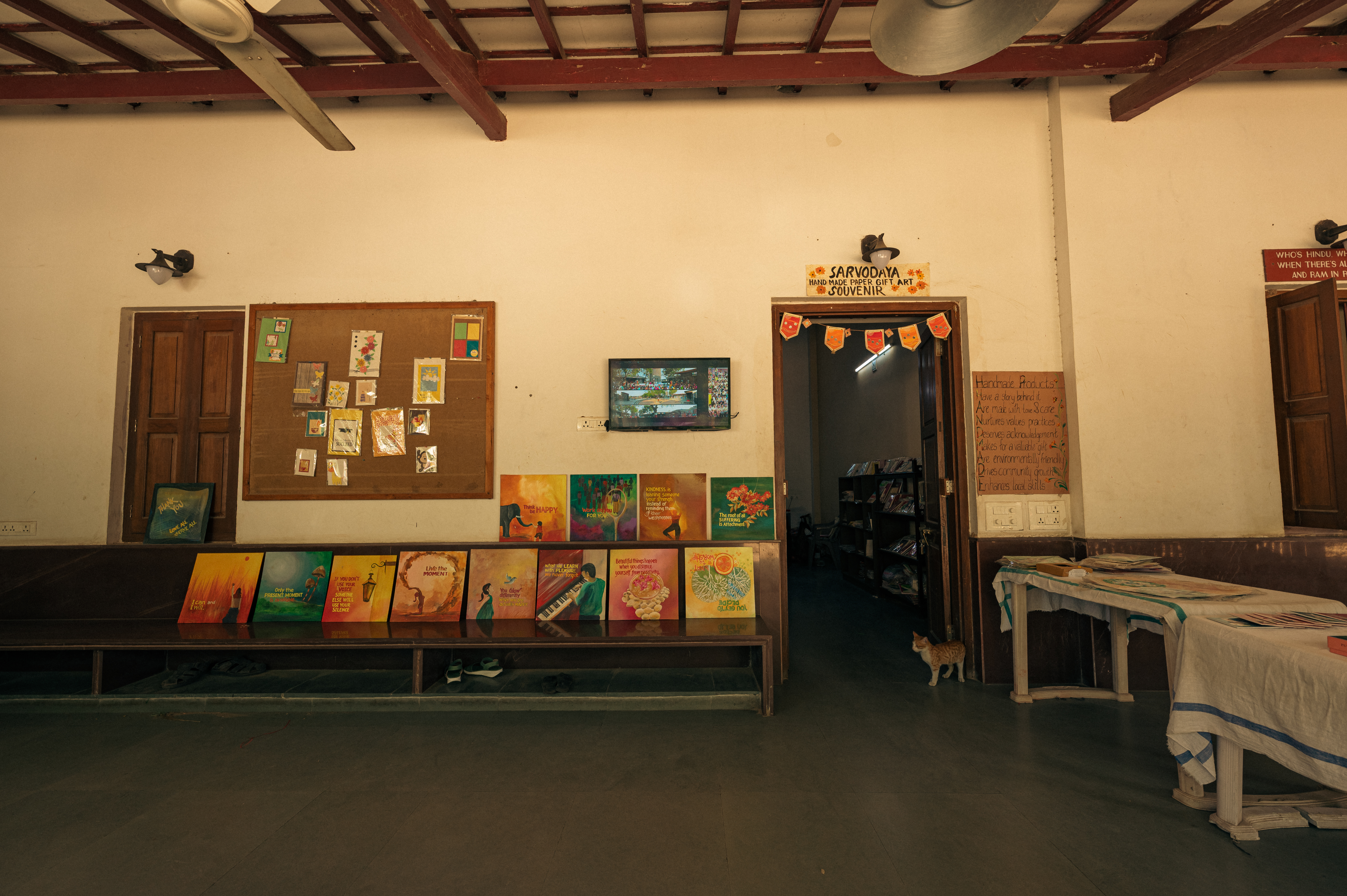 The artshop that teaches the values of self reliance in Sabarmati Ashram