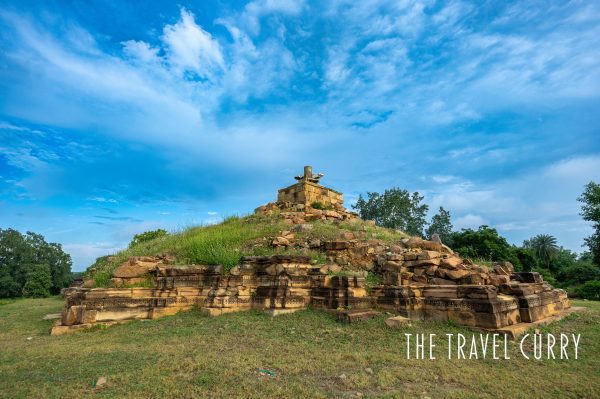 Heap of stones at Bijamandal temple ruins