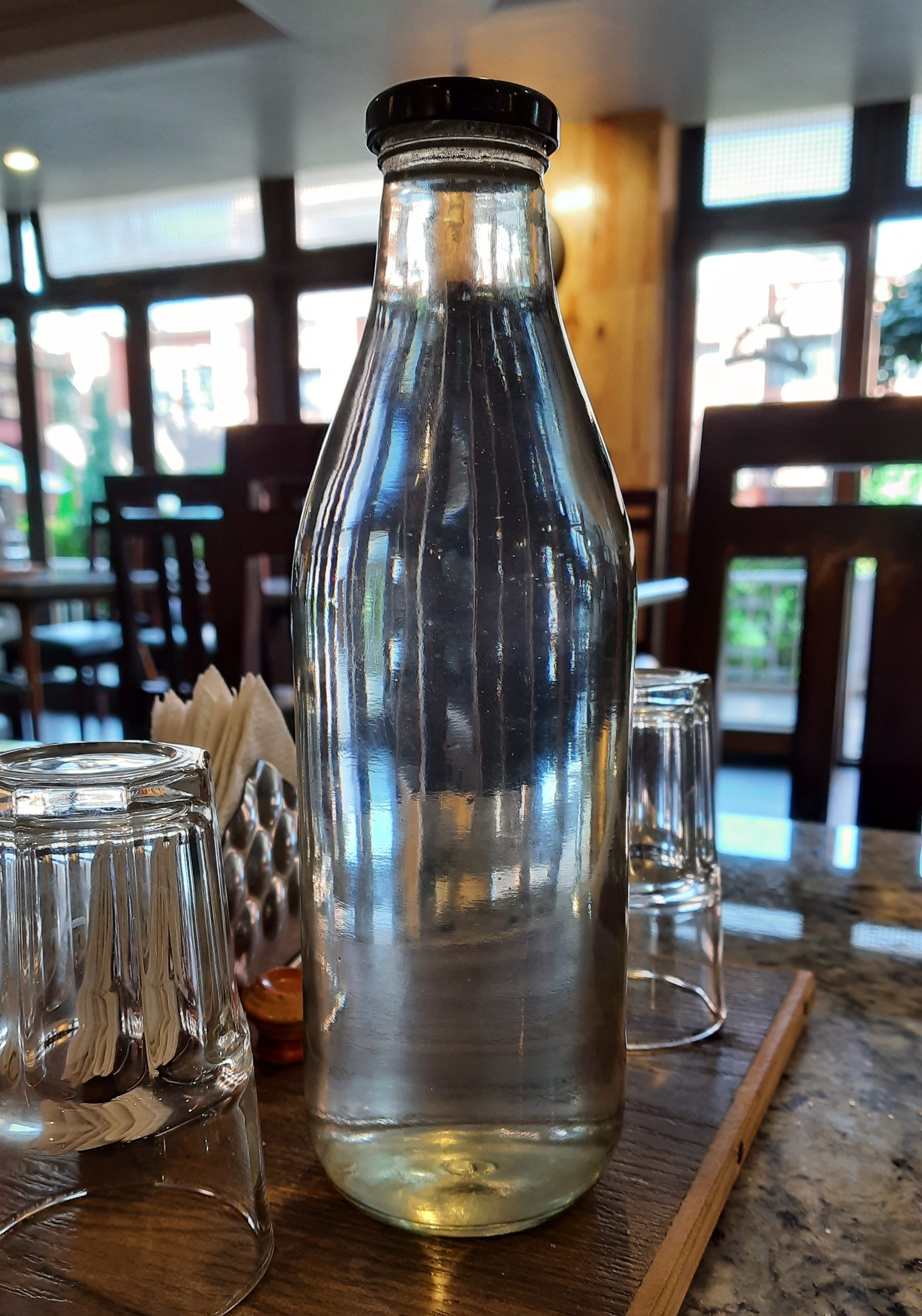 Reusable water bottle at hotel in Conoor