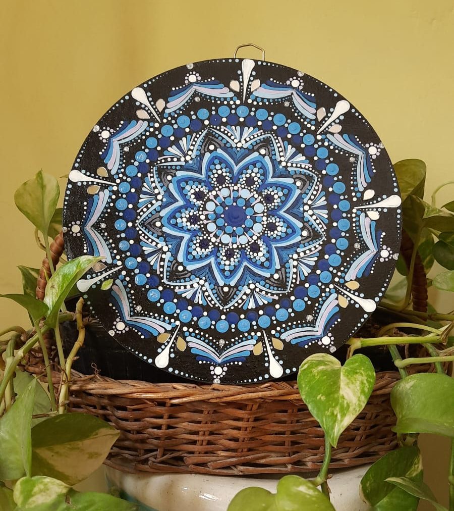 Wall hanging decor in colours of evil eye