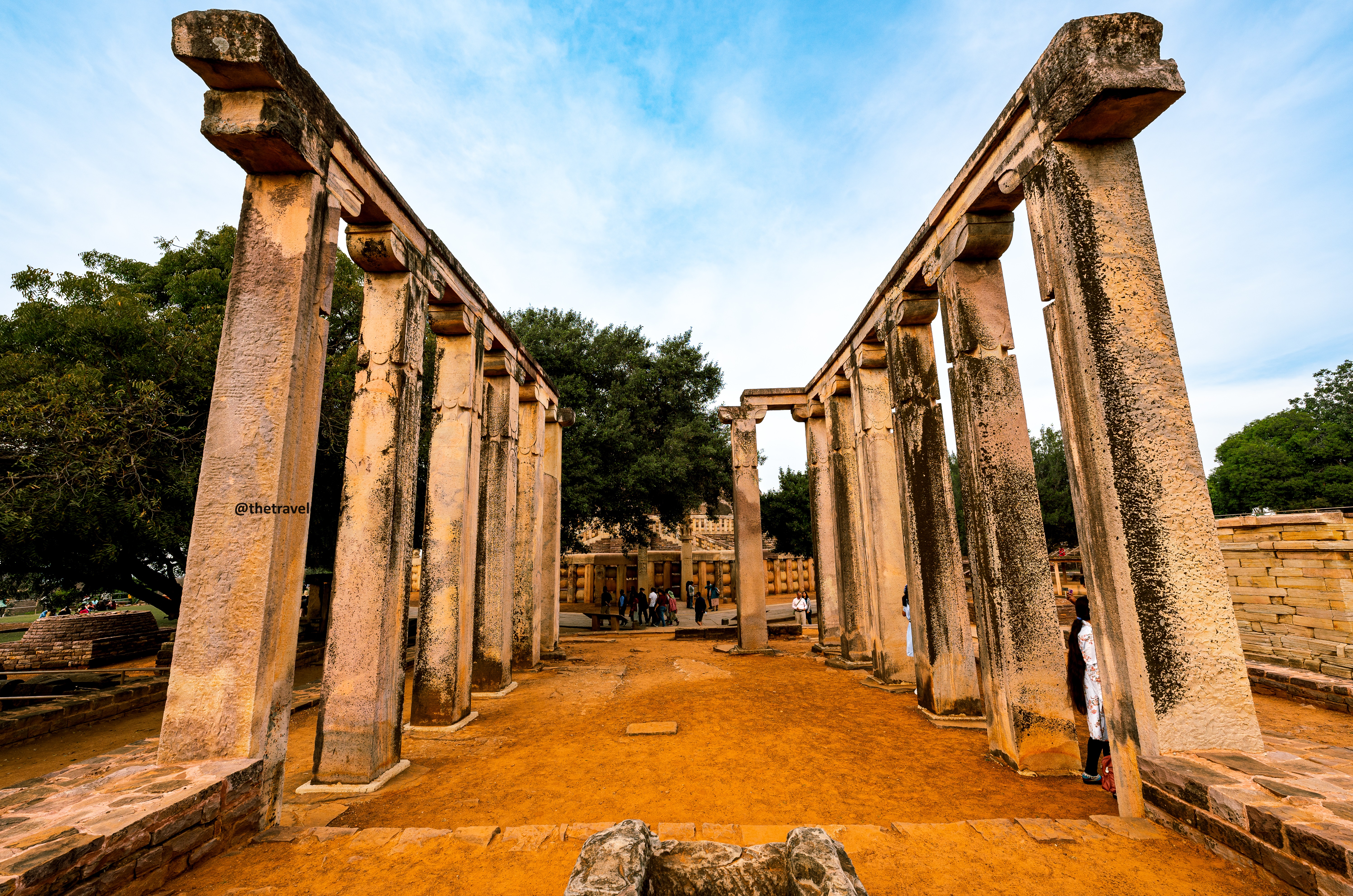 The relics of pillars facing the Southern Gateway