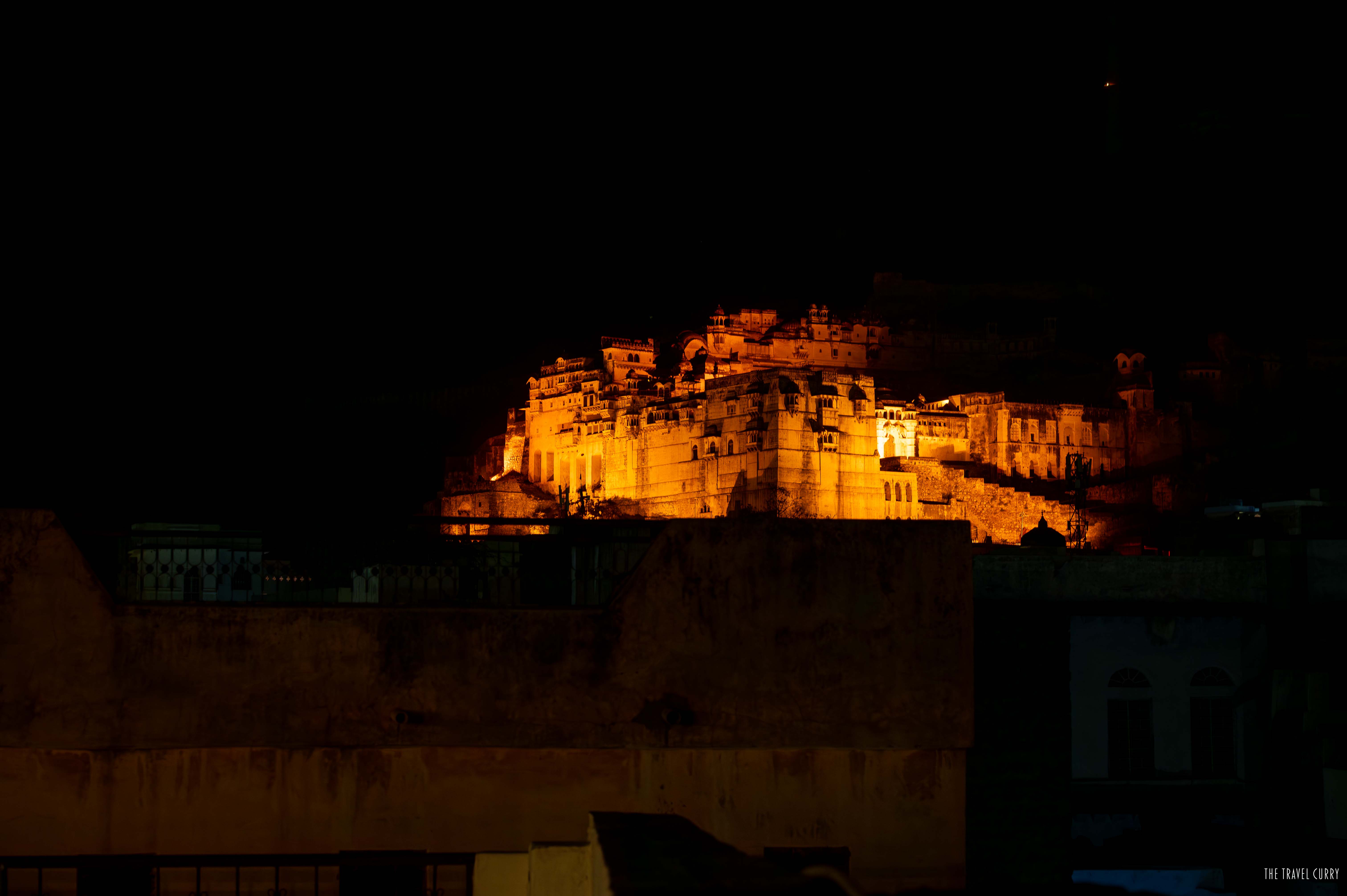 Bundi fort at night