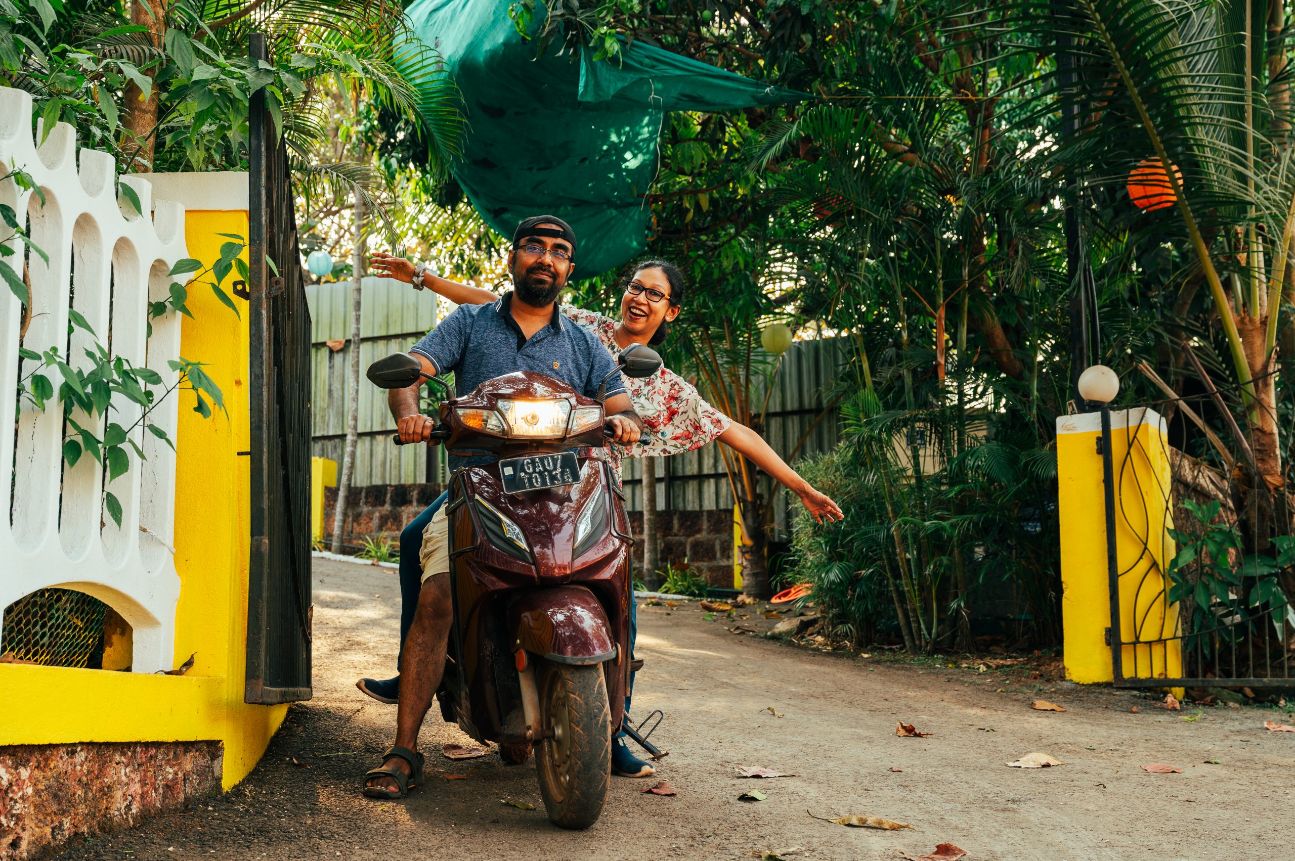Tourists on scooty